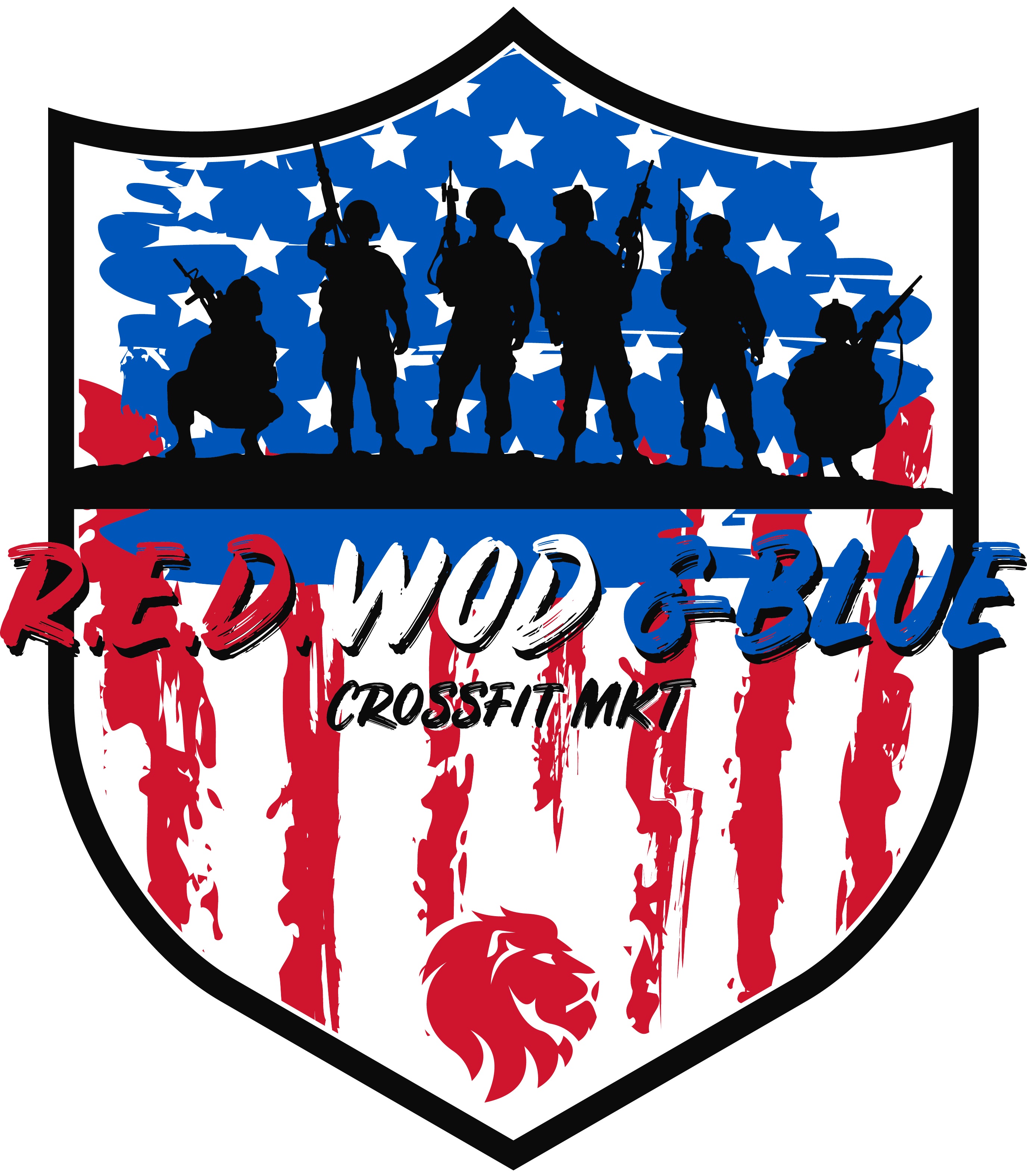 R.E.D. WOD & BLUE '22 logo