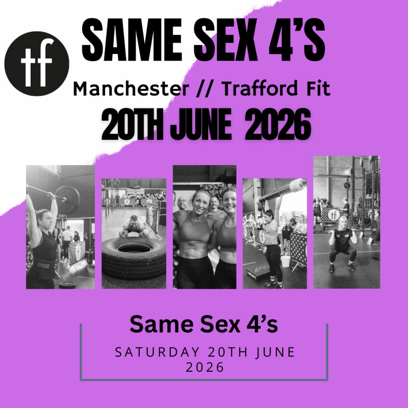Manchester // Same Sex 4's // Trafford Fit logo