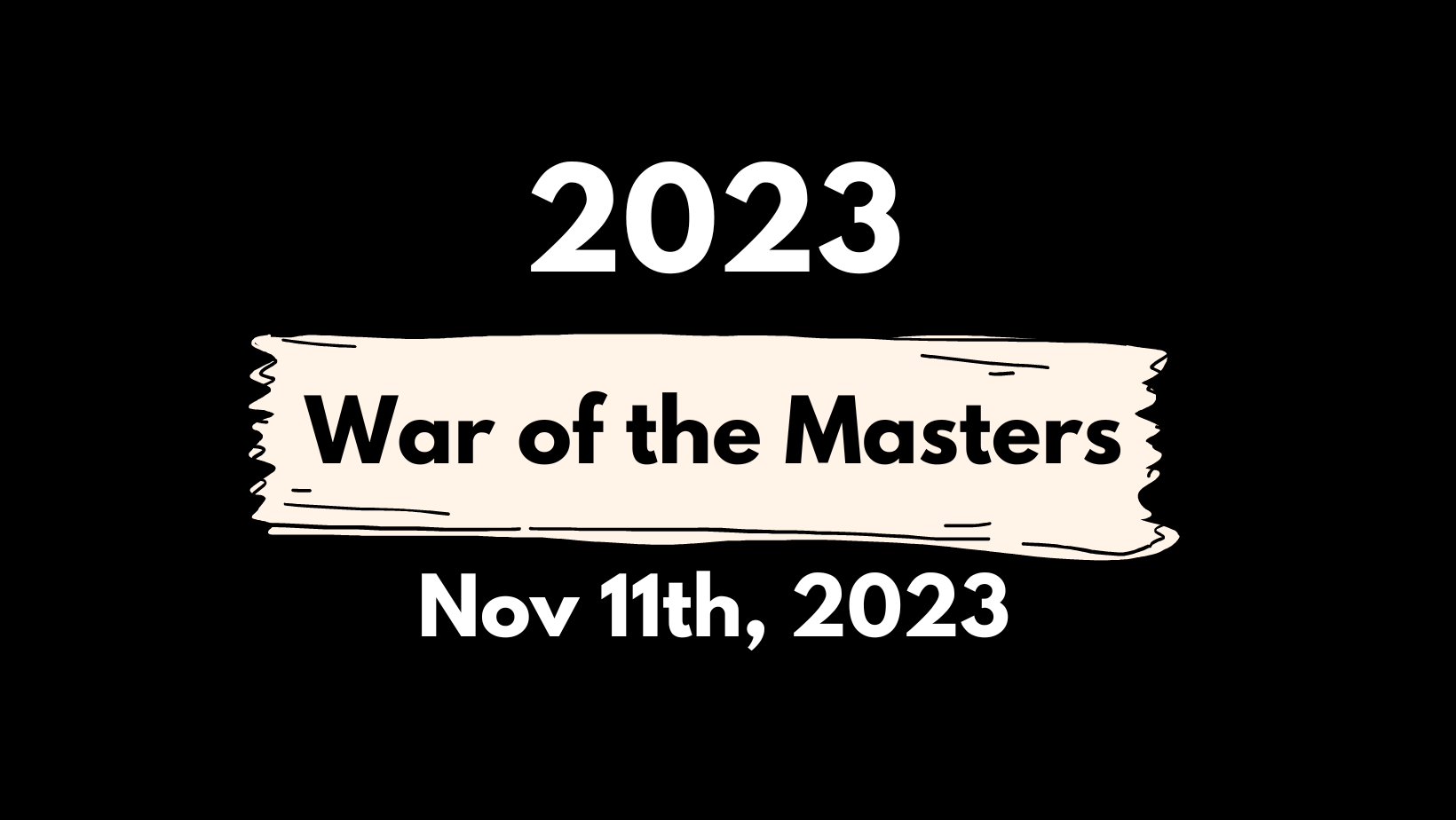 2023 War of the Masters logo