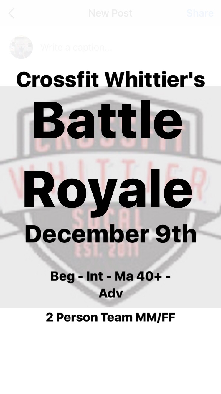 Battle Royale at CrossFit Whittier logo