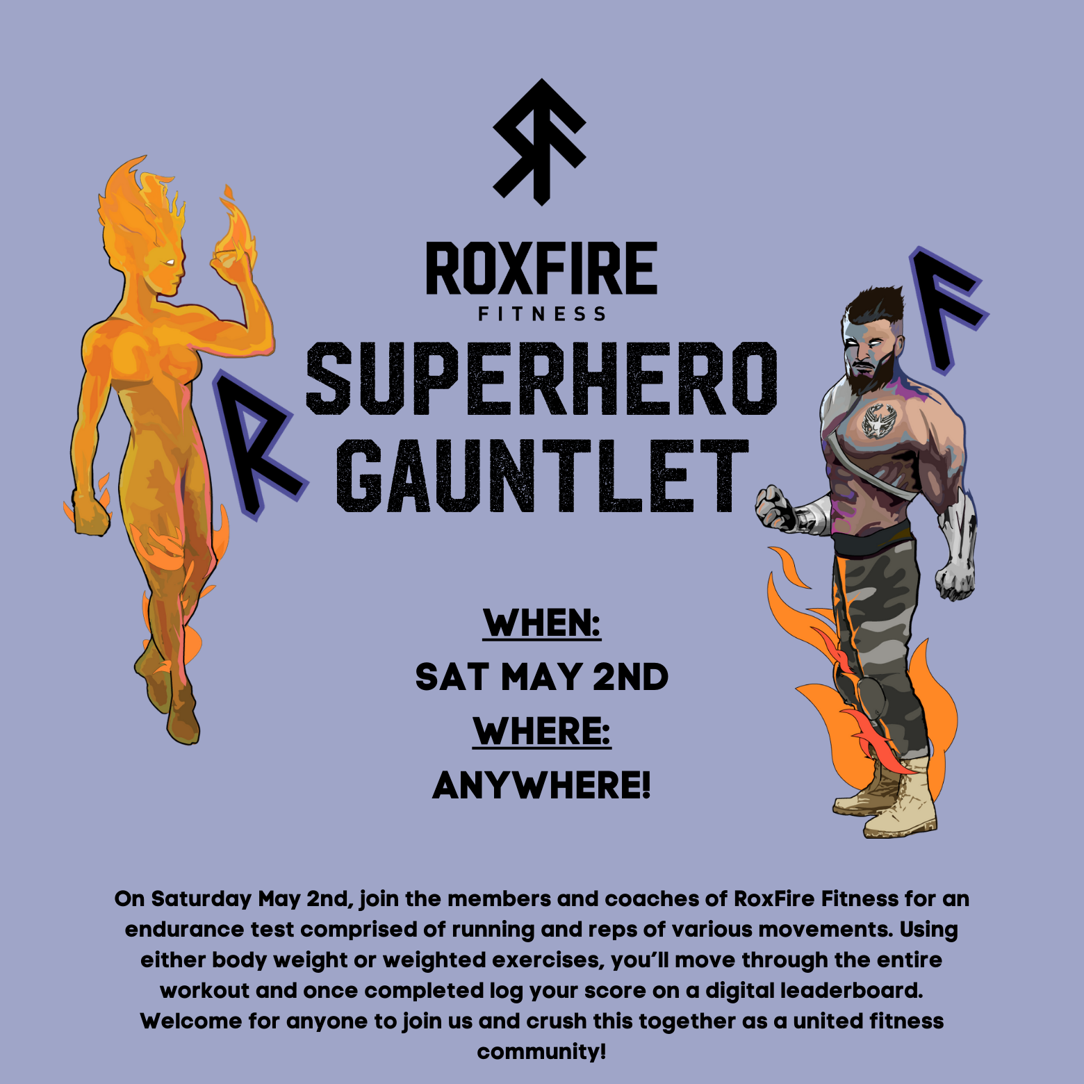 RoxFire Superhero Gauntlet logo
