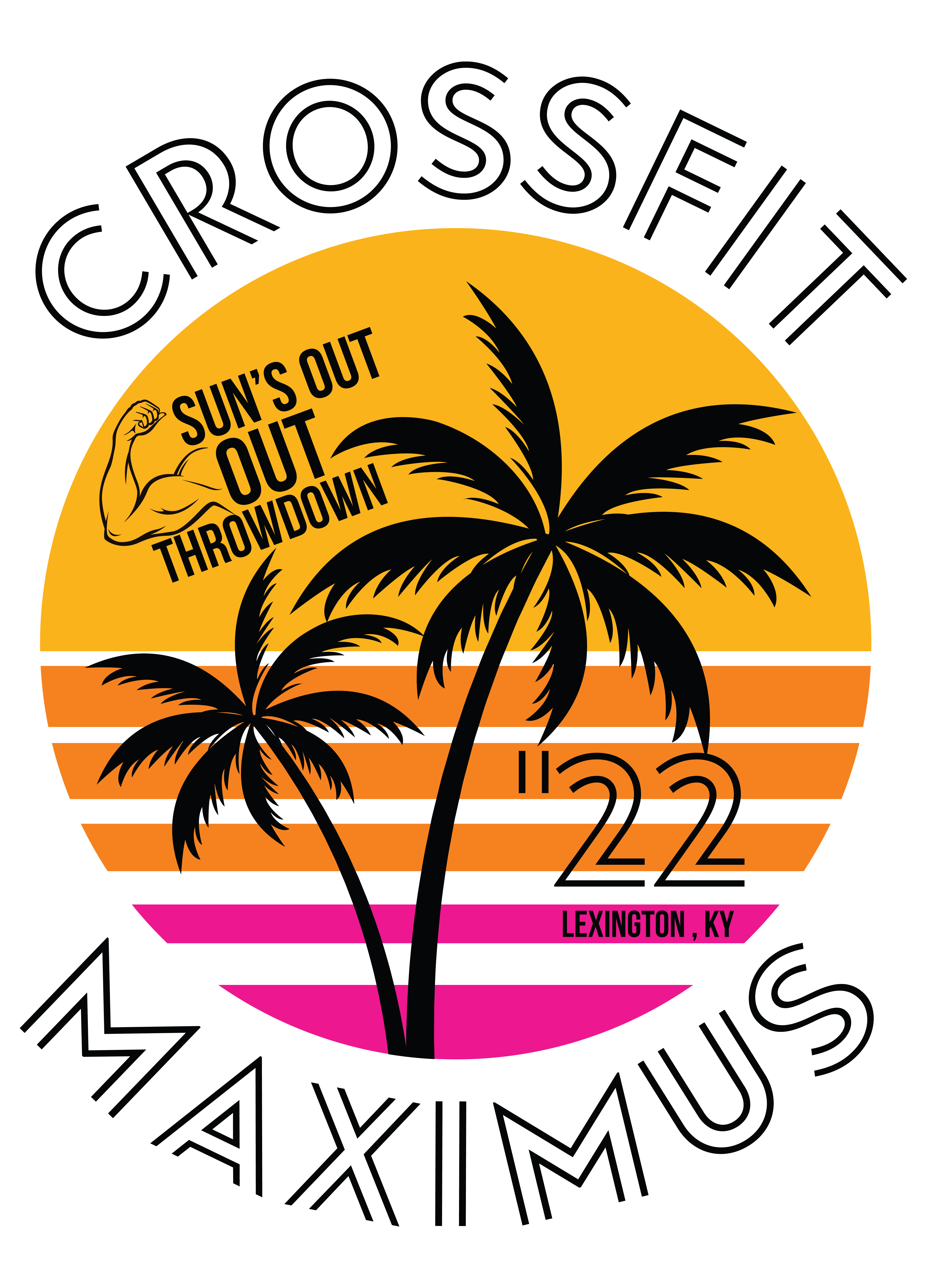 CrossFit Maximus Sun's Out Guns Out Throwdown logo