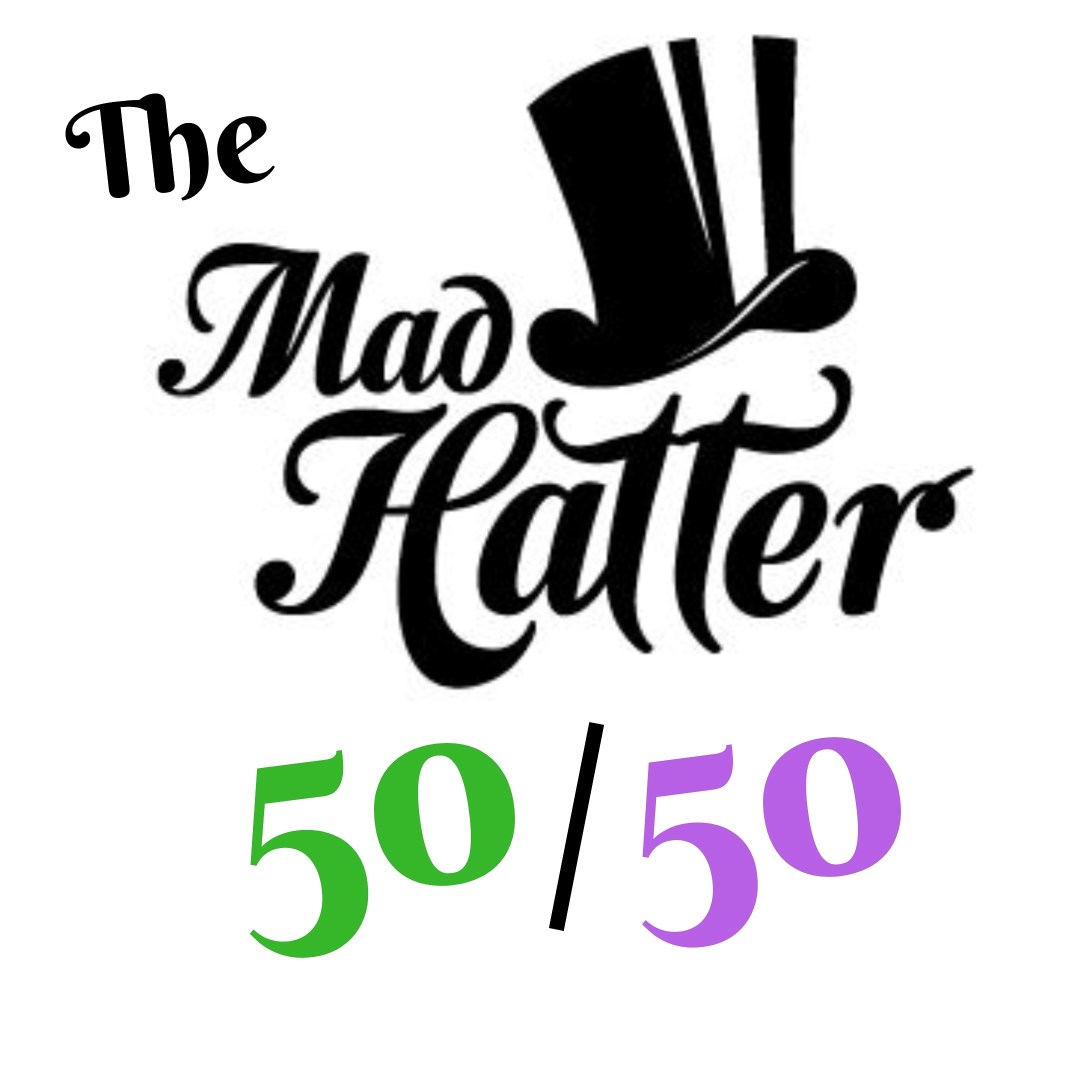 The Mad Hatter 50/50 logo