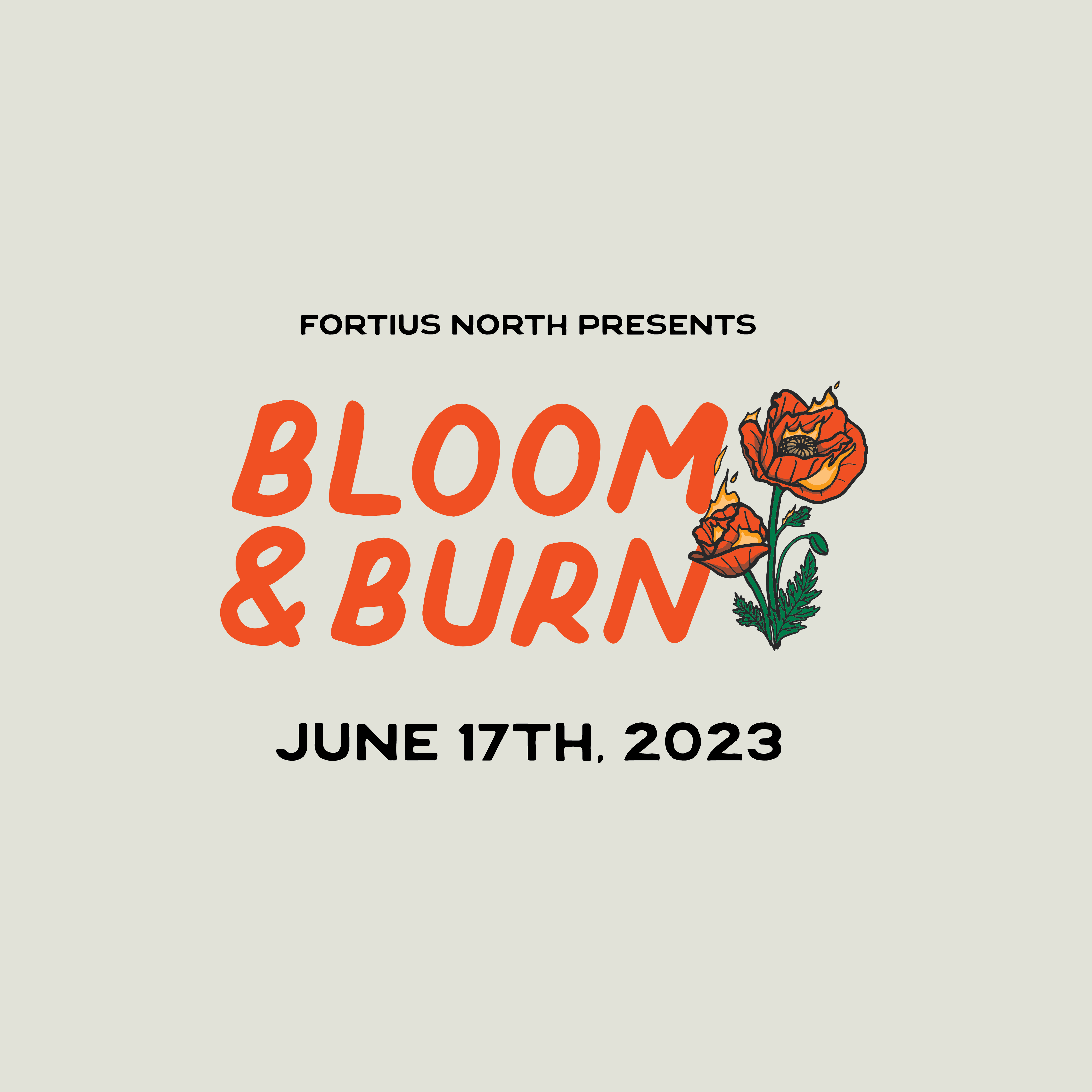 2023 Fortius North Bloom and Burn logo