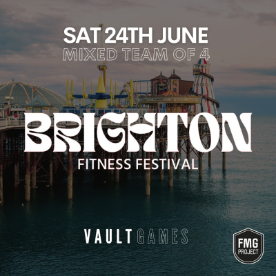 Brighton Fitness Festival x VAULT GAMES logo