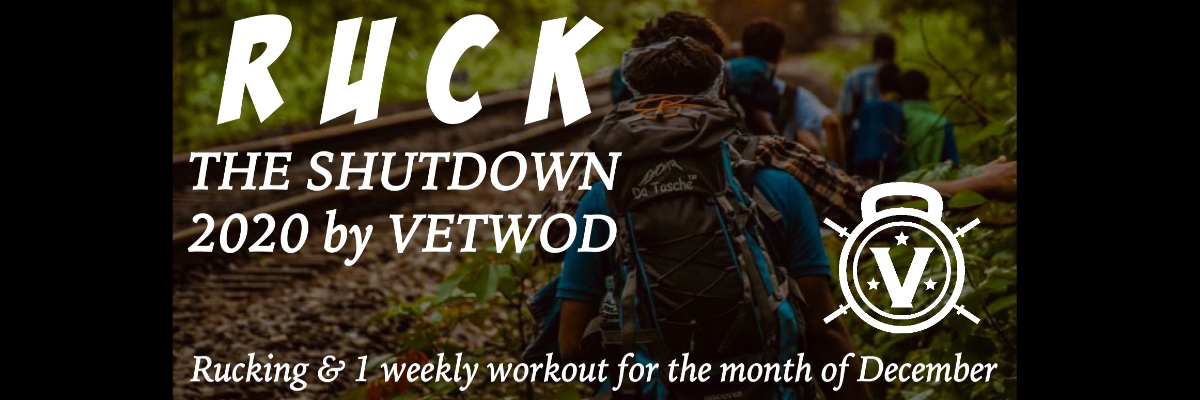 RUCK THE SHUTDOWN 2020 by VETWOD logo