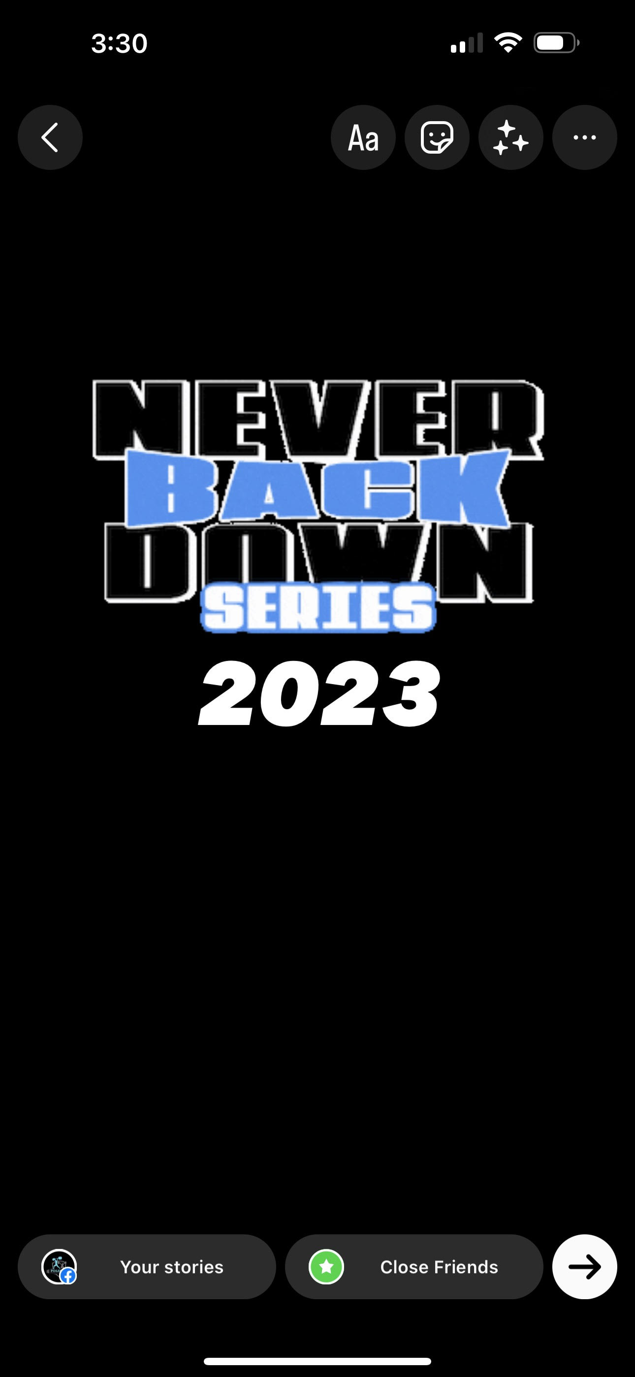 Never Back Down 2023 logo