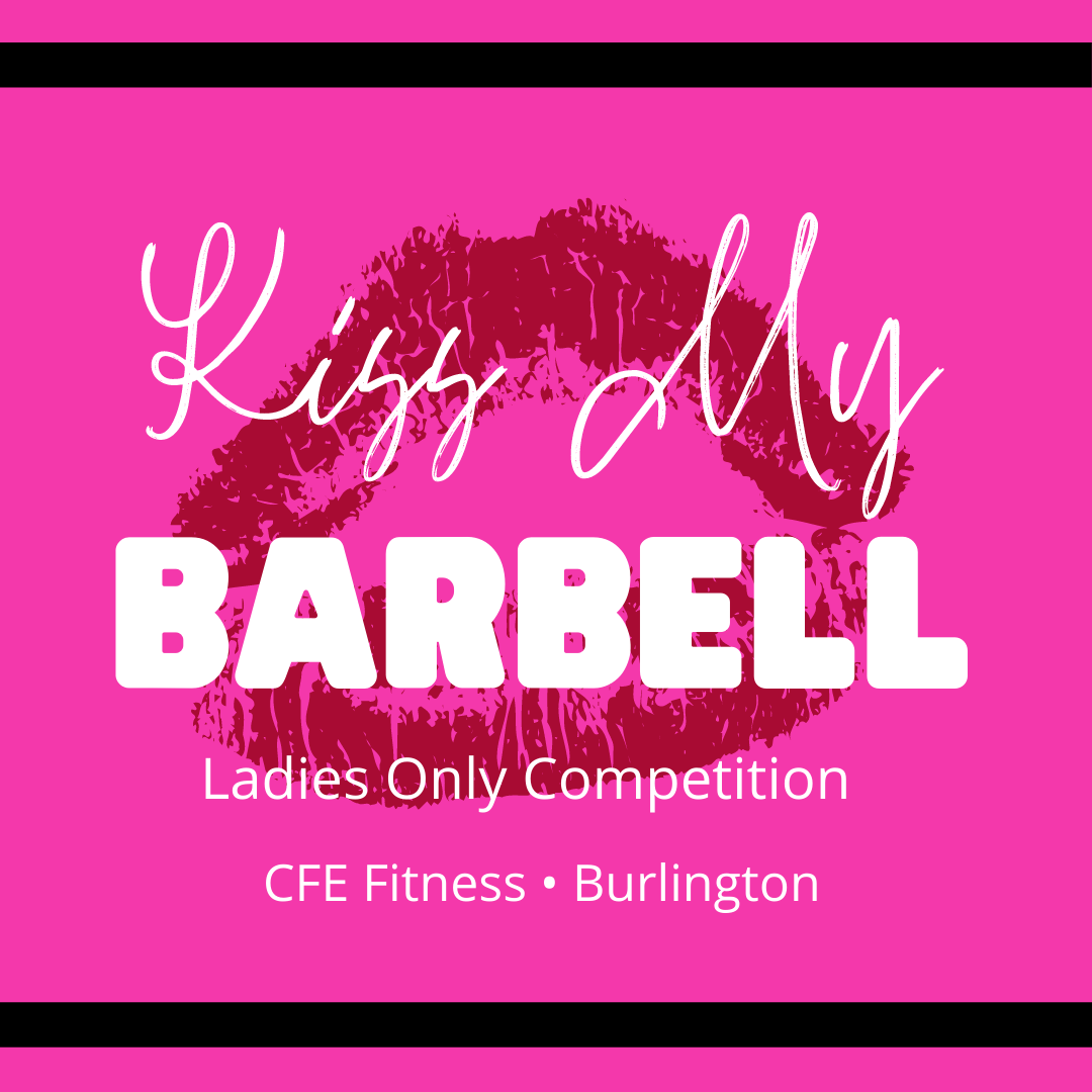 CFE's Kiss My Barbell Ladies Only Competition logo