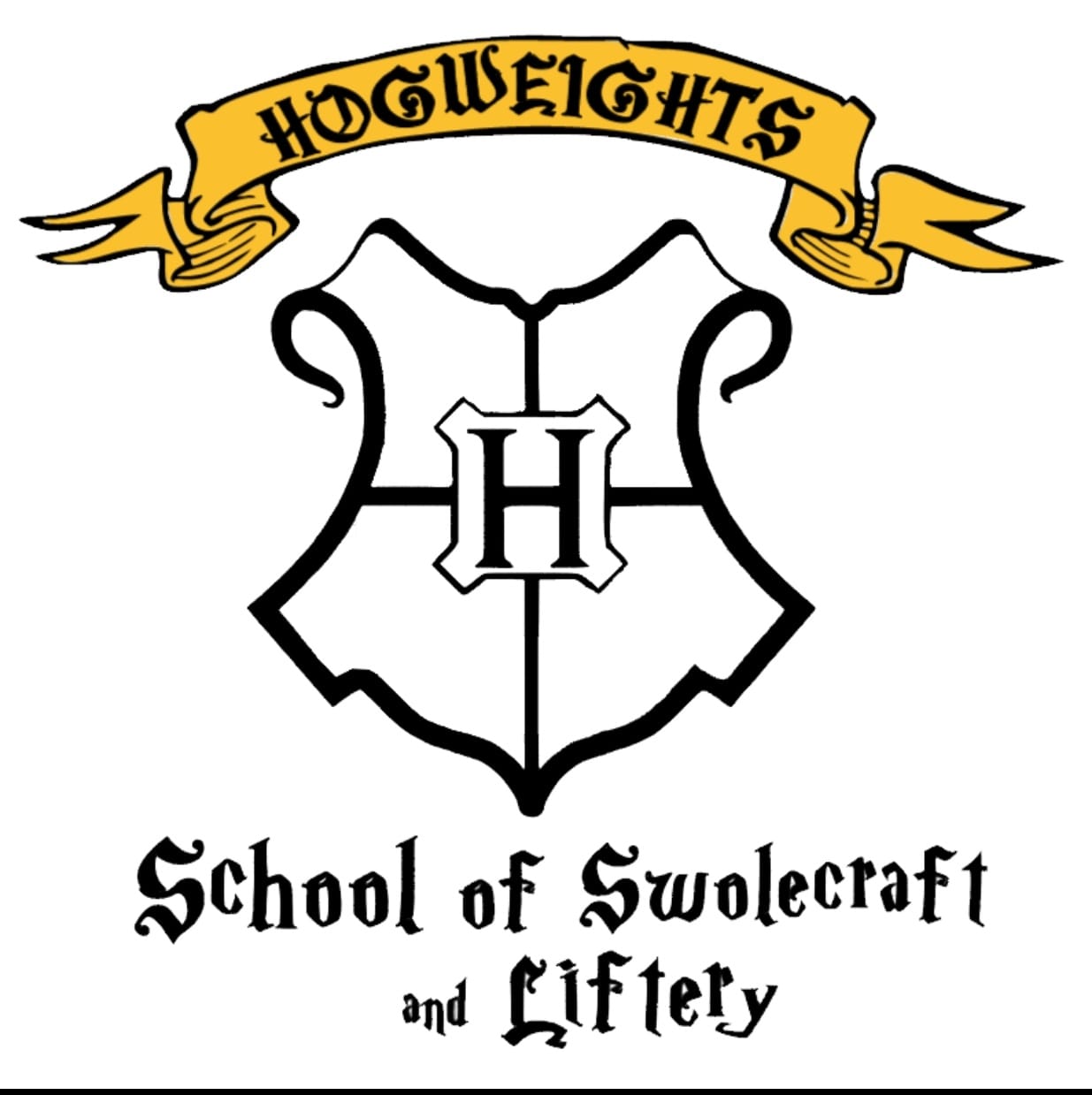 Hogweights School of Swolecraft and Liftery logo