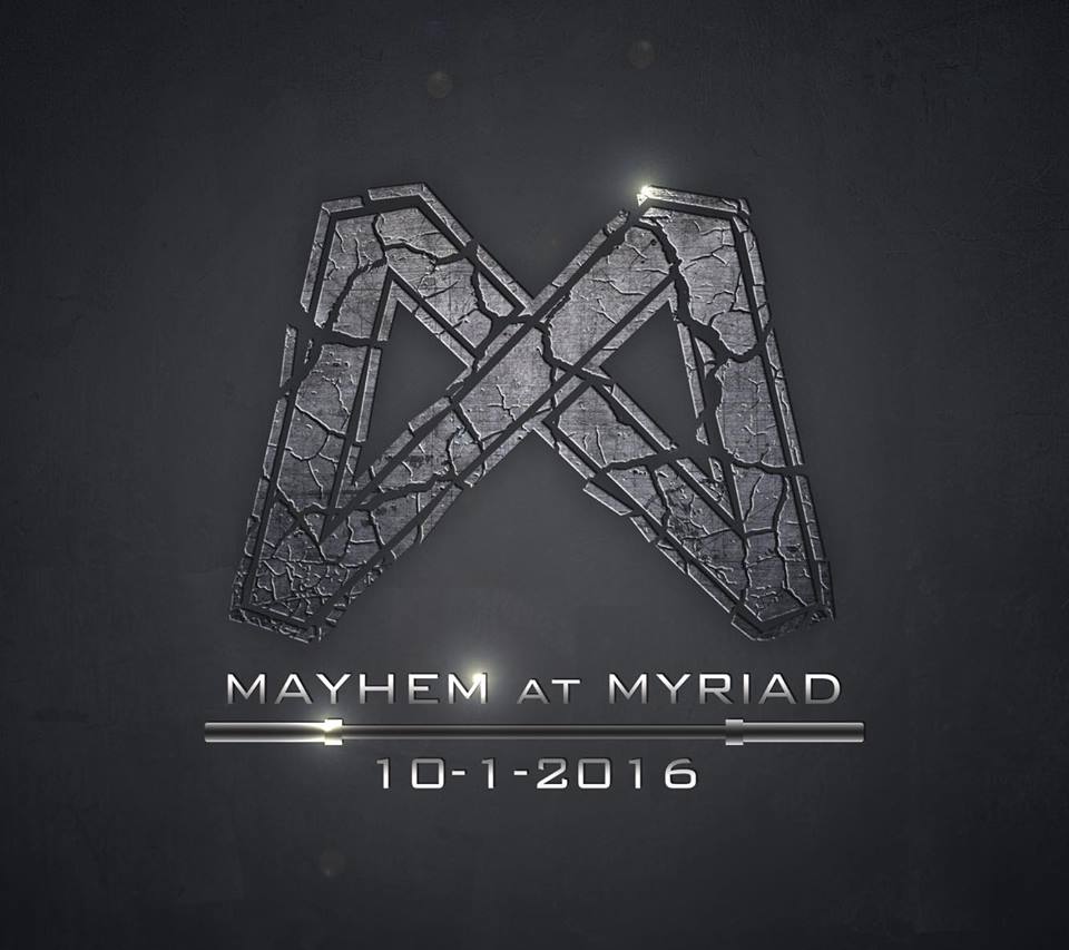 Mayhem at Myriad logo