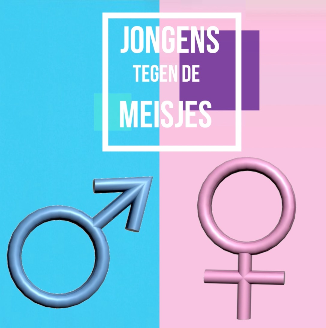 De jongens tegen de meisjes (The boys vs the girls) logo