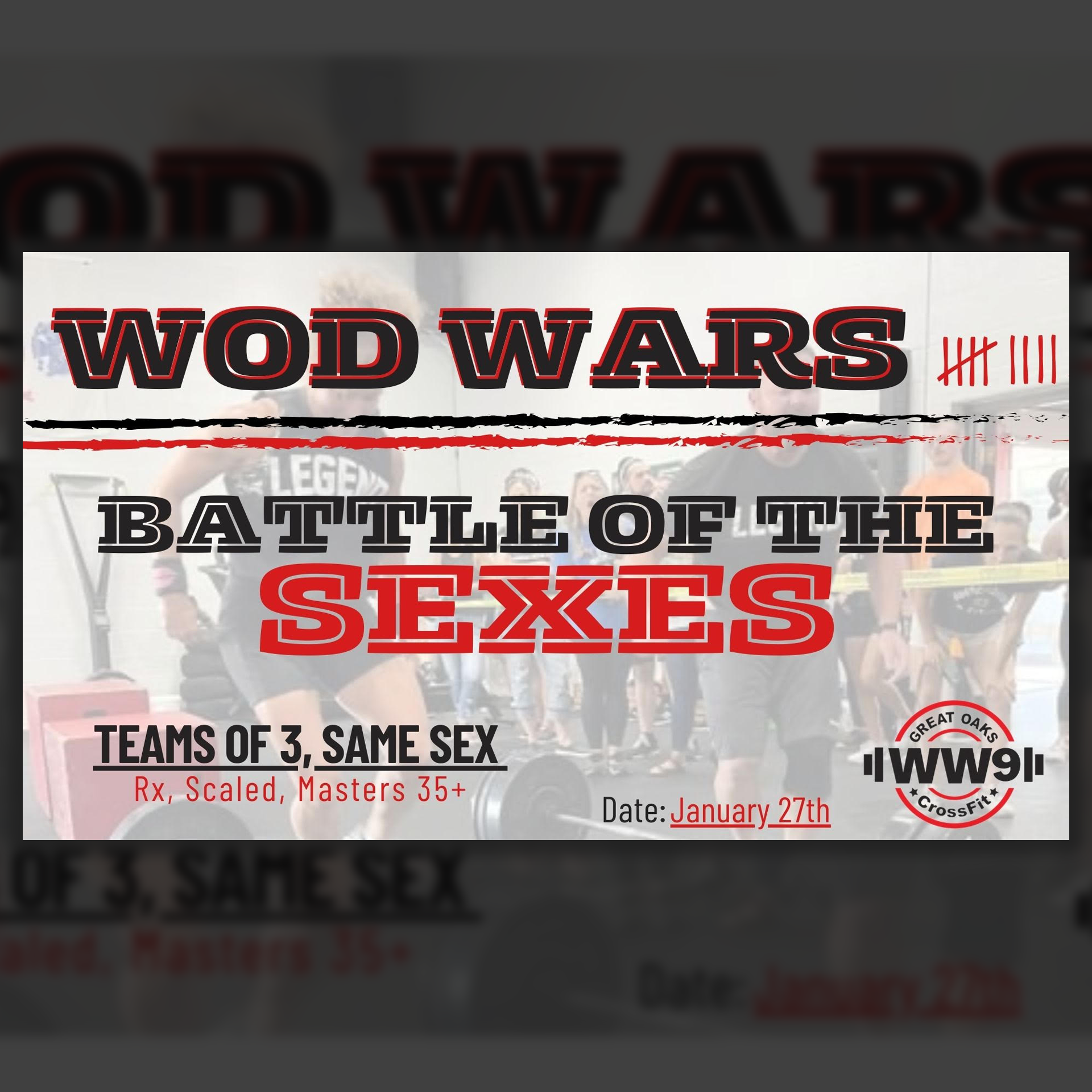 WOD WARS 9.0 - BATTLE OF THE SEXES logo