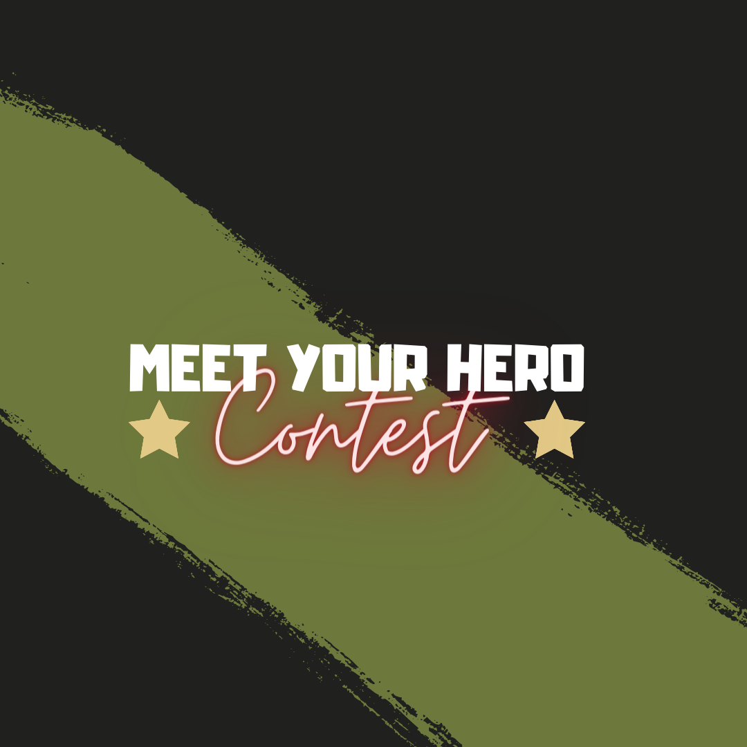 Meet your hero contest logo