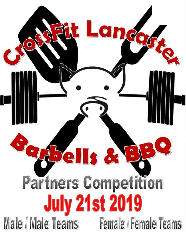 Barbells and BBQ logo