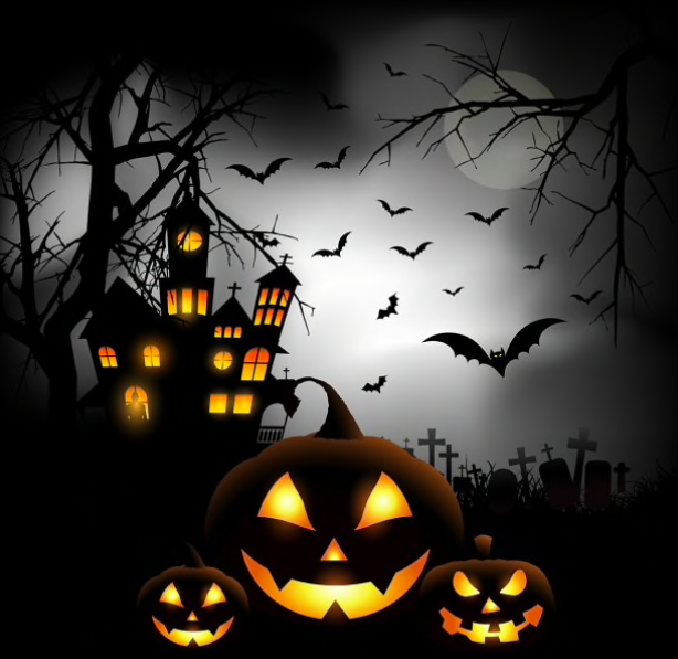 Fayetteville's Halloween Box Mash-up logo