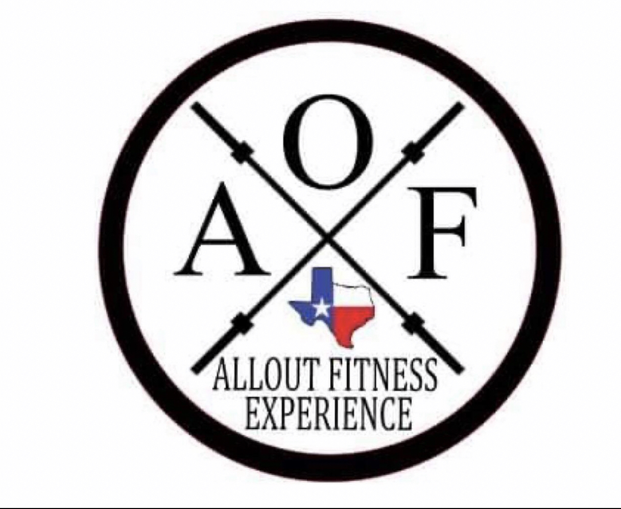 The All Out Fitness Experience logo
