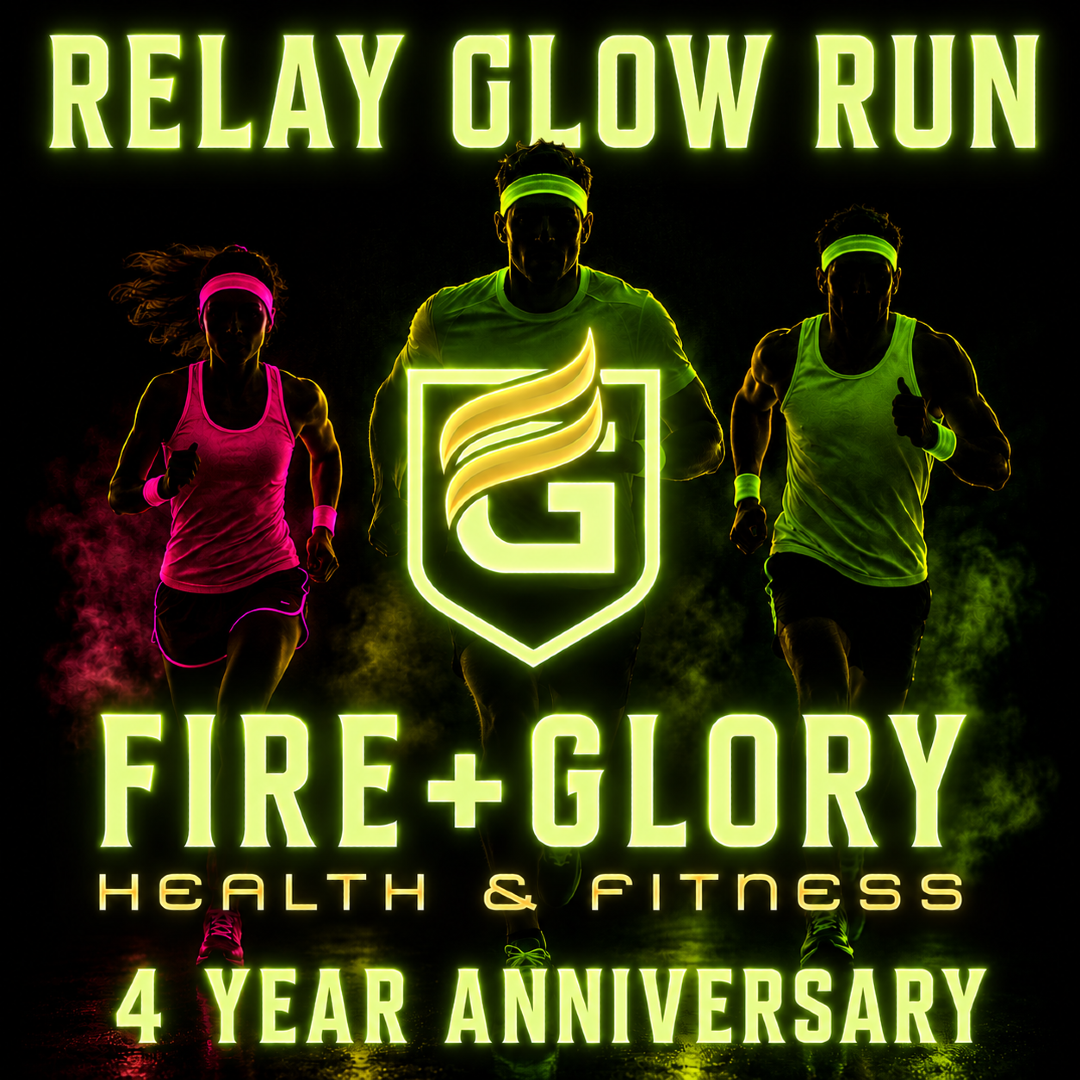 Fire + Glory Glow Run 2026 logo