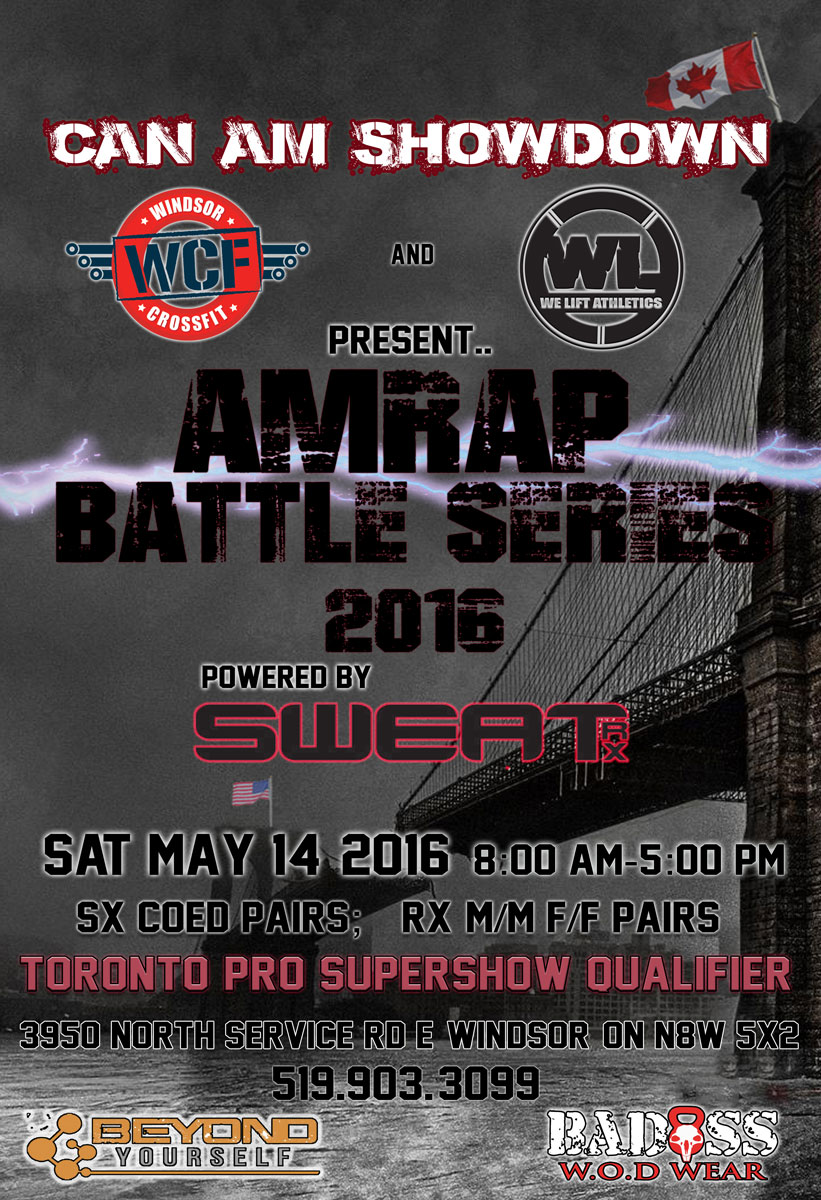 AMRAP BATTLE Series 2016 Powered By SWEAT RX at Windsor CrossFit logo