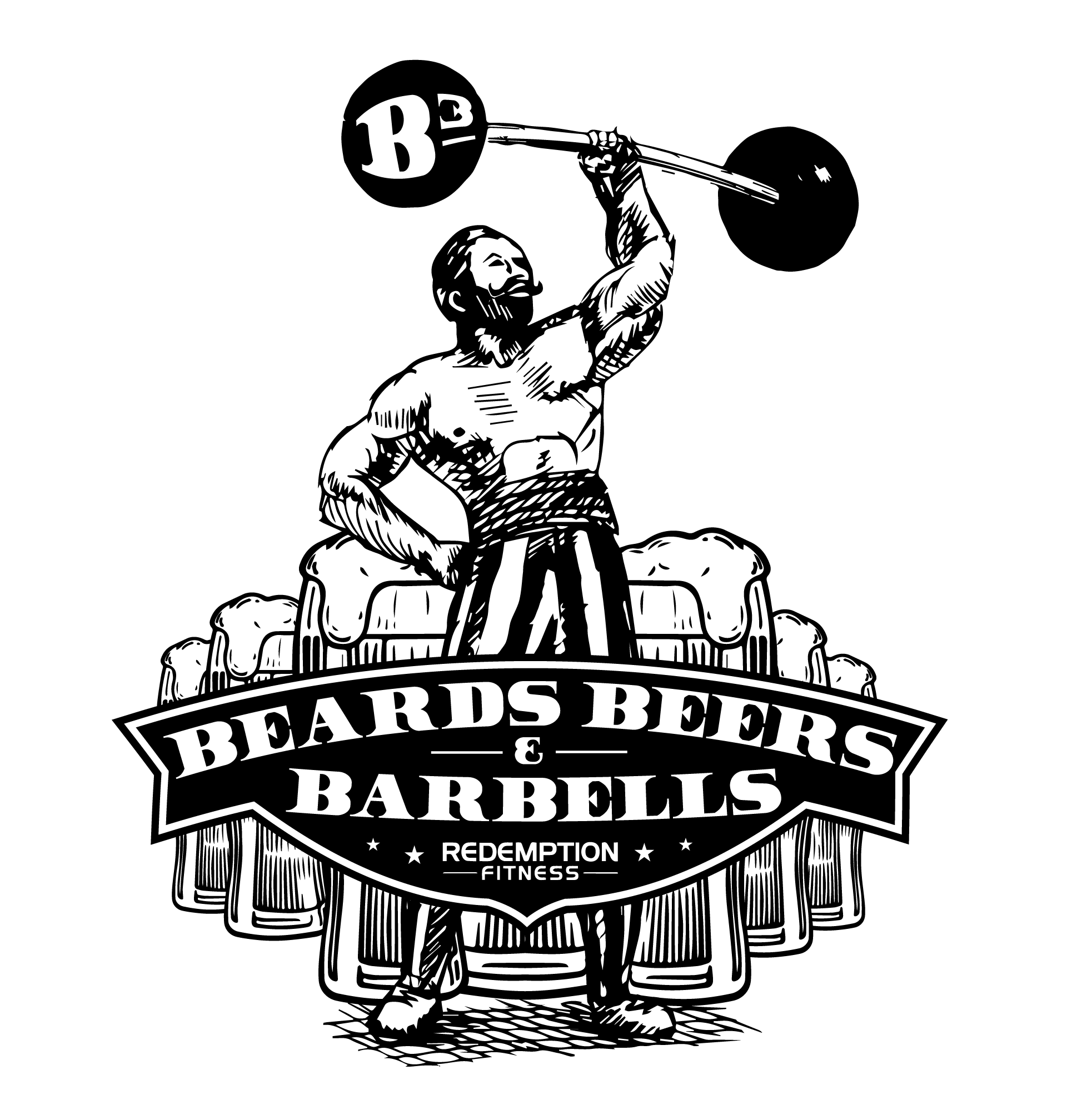B3 - Beards, Beers, and Barbells logo