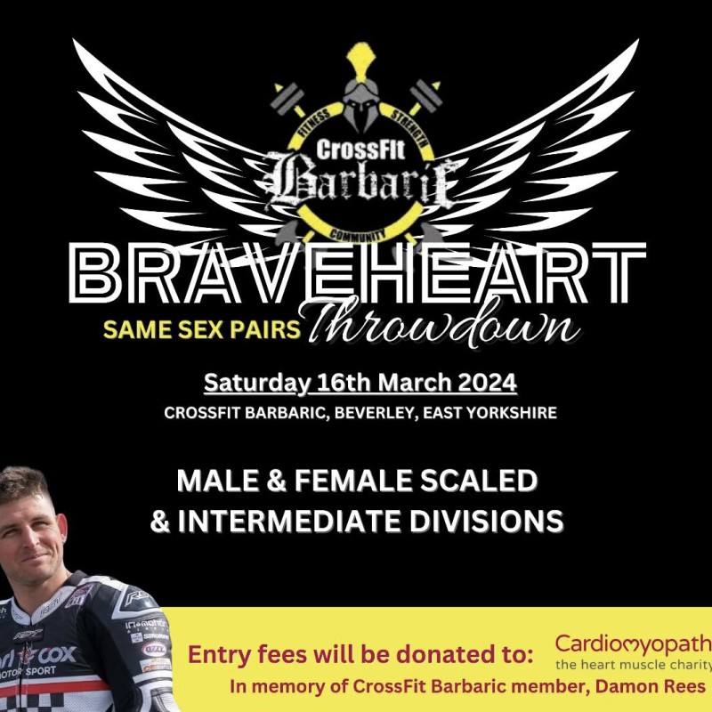 CrossFit Barbaric Braveheart Same Sex Pairs Throwdown logo